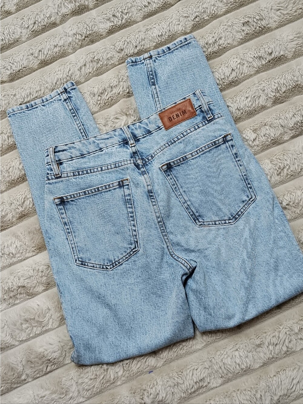 Sezane Brut Sexy "Washed" Women's 36 (25" Waist) Light Wash Minimalist French - Picture 14 of 14